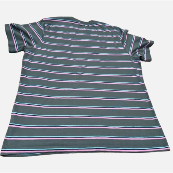 Nike Sportswear Club Spruce Stripe Green Blue Pink T-Shirt Men’s 2XL - Tall - Picture 3 of 11